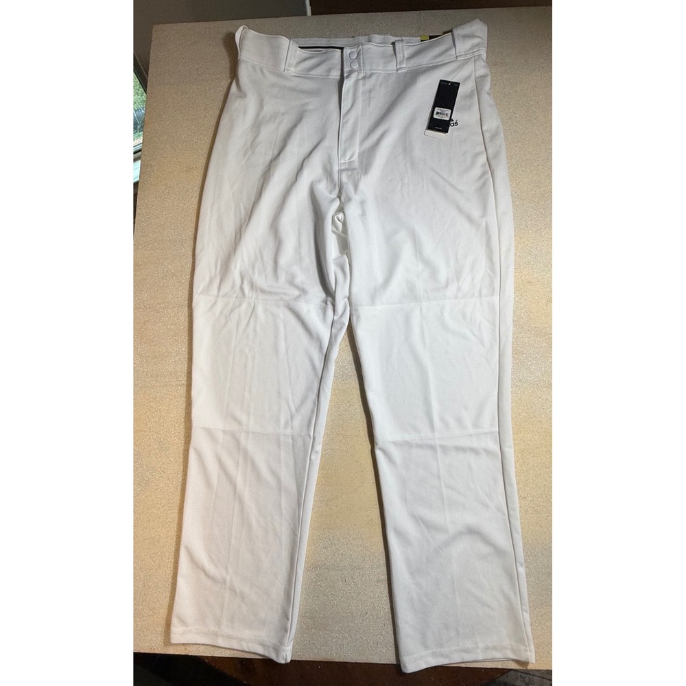 Adidas‎ M Trip Open Baseball Pants White Slim Cleat Cut Climalite XL NEW-2066